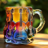 Artisan Mug with 3D Guitar Artwork