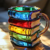 Artisan Colorful Book-Themed Mug